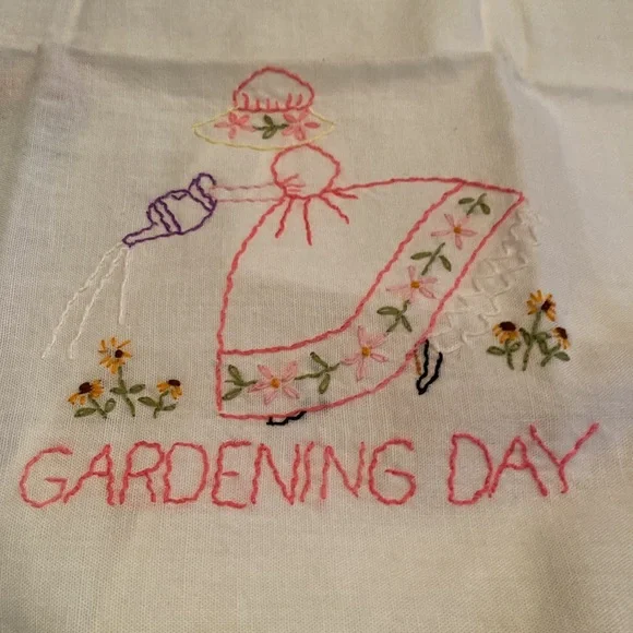 Vintage tea towels days of the week bake iron cleaning market gardening … - Picture 11 of 15